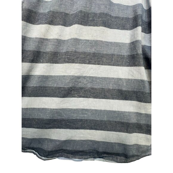 Bob Timberlake Mens  Striped Linen Blend Long Sleeve Polo Shirt XL Blue & Gray - Picture 10 of 11